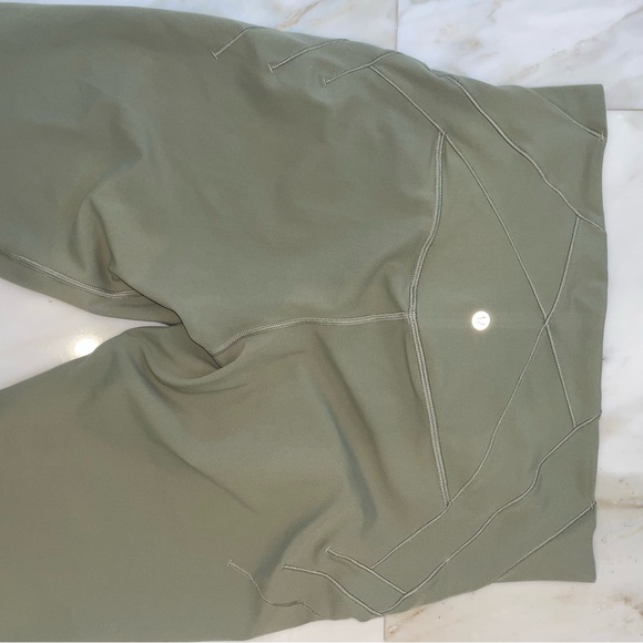 Lululemon leggings Nulu fold high rise leggings 25” inseam rosemary green soft - Picture 11 of 12